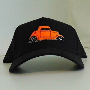 1932 Ford Hot Rod embroidered Black Hat 5 panel venterd snapback hat